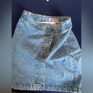 VINTAGE GUESS Denim Skirt with Button Front